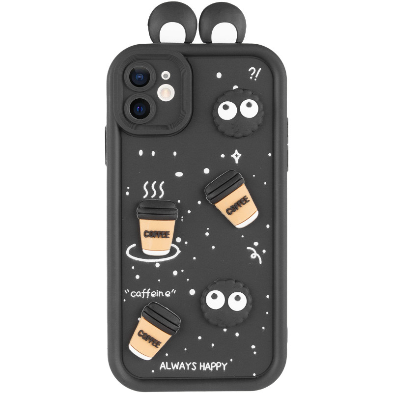 Фото Чехол TPU Toys Case with Ears для Apple iPhone 12 (6.1") (Black) на vchehle.ua