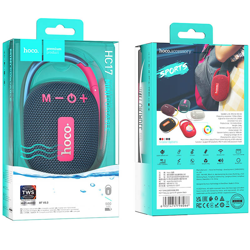 Фото Bluetooth Колонка Hoco HC17 Easy joy sports (Navy Blue) в маназині vchehle.ua