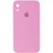 Чехол Silicone Case Square Full Camera Protective (AA) для Apple iPhone XR (6.1") (Розовый / Light pink)