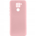 Чехол TPU GETMAN Liquid Silk Full Camera для Xiaomi Redmi Note 9 / Redmi 10X (Розовый / Pink)