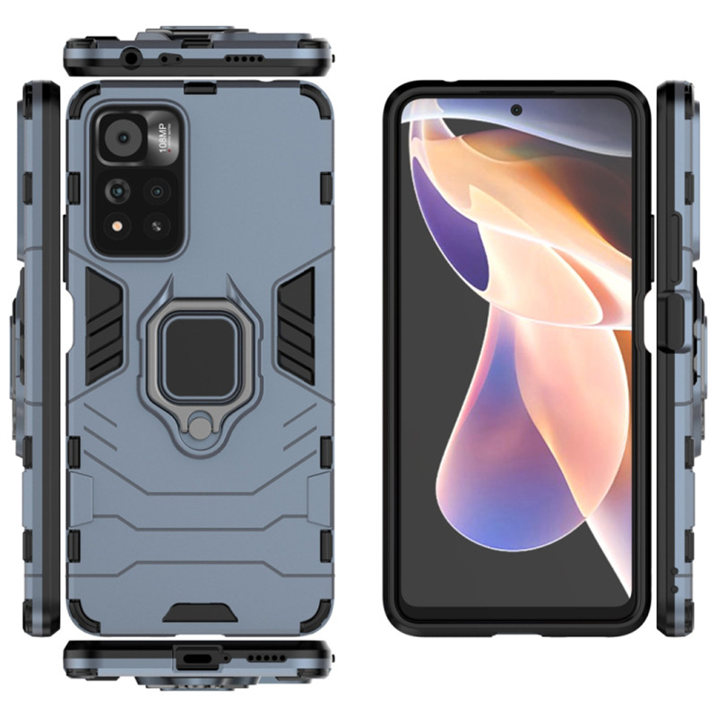 Фото Ударопрочный чехол Transformer Ring for Magnet для Xiaomi Redmi Note 11 Pro 4G/5G / 12 Pro 4G (Серый / Metal slate) в магазине vchehle.ua