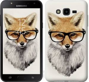 Чехол Лис в очках для Samsung Galaxy J7 Neo J701F