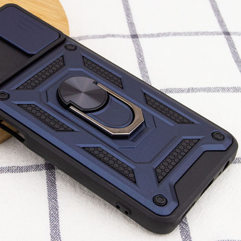 Ударопрочный чехол Camshield Serge Ring для Xiaomi Redmi Note 10 5G / Poco M3 Pro (Синий) в магазине vchehle.ua
