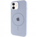 Чехол Silicone Case Full Protective (AA) with Magnetic Safe для Apple iPhone 11 (6.1") (Голубой / Lilac Blue)