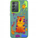 TPU+PC чохол TakiTaki Graffiti magic glow на Samsung Galaxy A24 4G (Shocked tiger / Green)