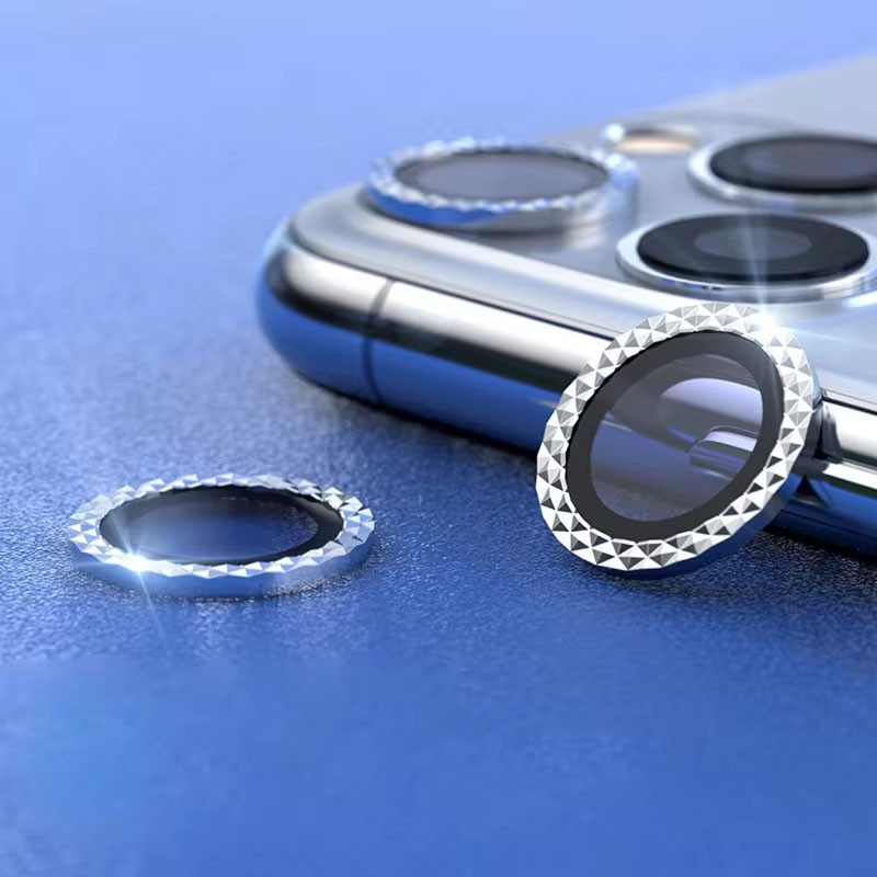 Захисне скло Metal Shine на камеру (в упак.) на Apple iPhone 12 Pro Max (Серебряный / Silver) в магазині vchehle.ua