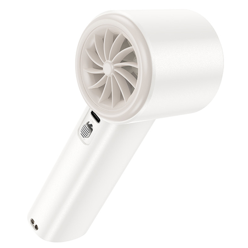 Фото Портативний вентилятор Hoco HX64 Hurricane High Speed ​​Handheld Fan 3600 mAh (White) в маназині vchehle.ua