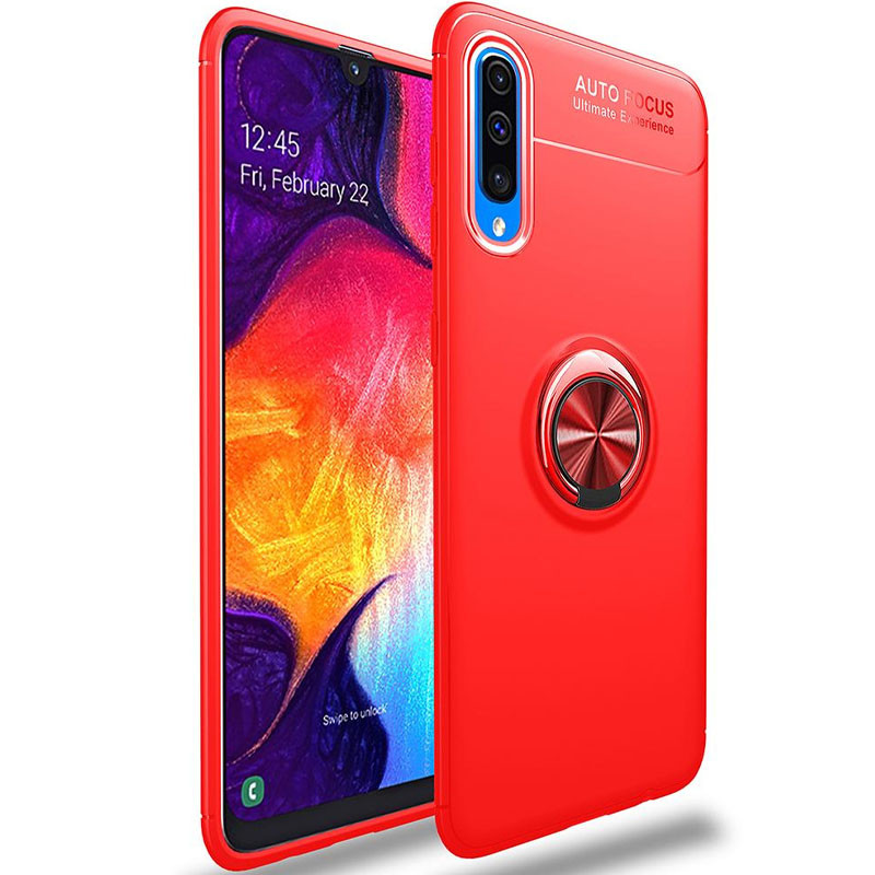 

TPU чохол Deen ColorRing під магнітний тримач (opp) для Samsung Galaxy A30s (Червоний / Червоний) 937932