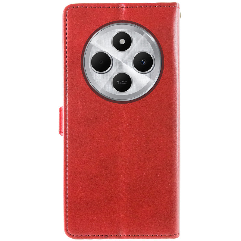 Фото Кожаный чехол-книжка GETMAN Gallant (PU) для Xiaomi Redmi 14C / Poco C75 (Красный) на vchehle.ua