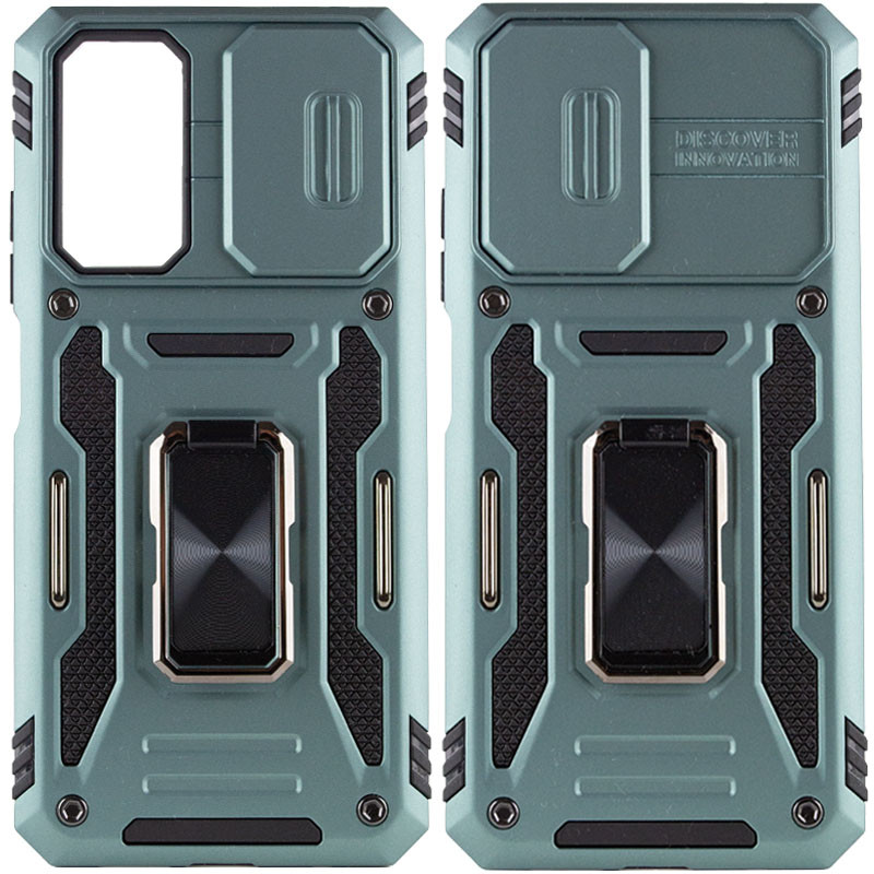 Ударопрочный чехол Camshield Army Ring для Xiaomi Redmi Note 11 (Global) / Note 11S / Note 12S (Зеленый / Light Green)