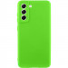 Чехол TPU GETMAN Liquid Silk Full Camera для Samsung Galaxy S21 FE (Салатовый / Neon Green)
