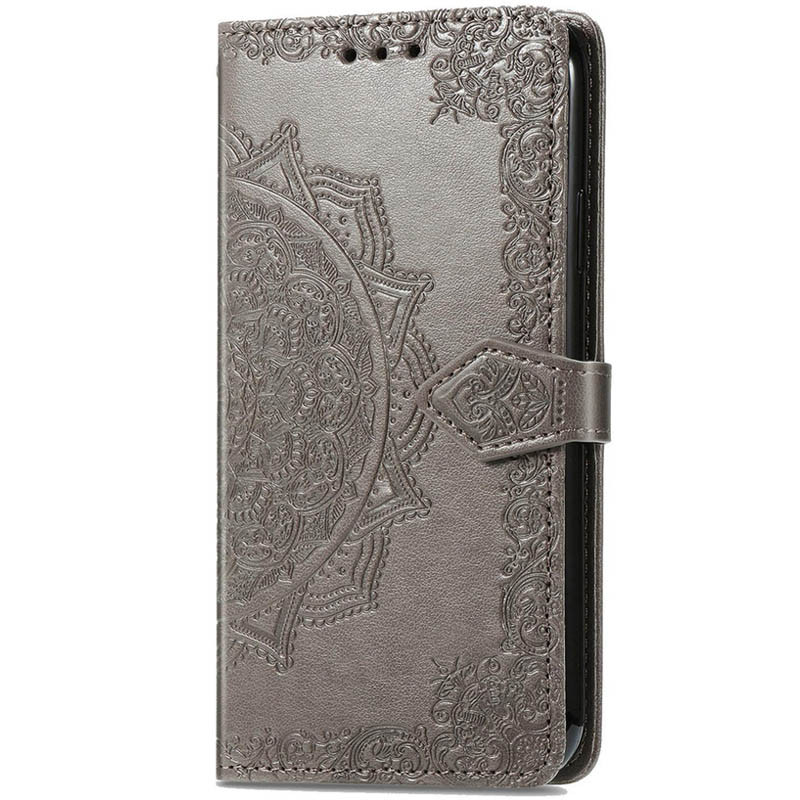 Кожаный чехол (книжка) Art Case с визитницей для Samsung Galaxy A03s (Серый)