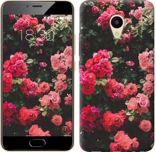 

Чехол Куст с розами для Meizu M5 639336