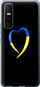 Чехол Жёлто-голубое сердце для Vivo Y73S