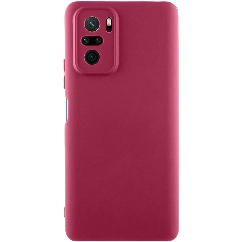 Чохол Silicone Cover Lakshmi Full Camera (AA) на Xiaomi Redmi Note 10 / Note 10s / Poco M5s (Бордовий / Marsala)