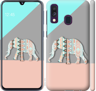 

Чехол Узорчатый слон для Samsung Galaxy A40 2019 A405F 711321
