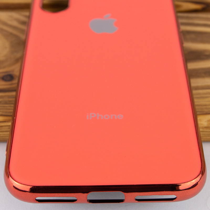 Фото TPU чехол Matte LOGO для Apple iPhone X / XS (5.8") (Розовый  / Coral) в магазине vchehle.ua