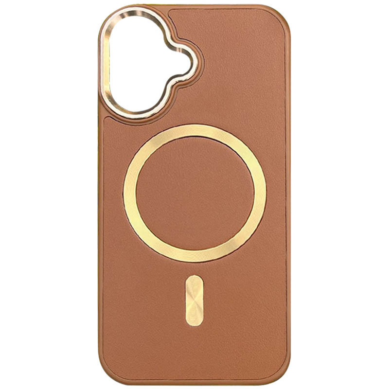 Шкіряний чохол SnapCase with Magnetic Safe на Apple iPhone 16 (6.1") (Brown)