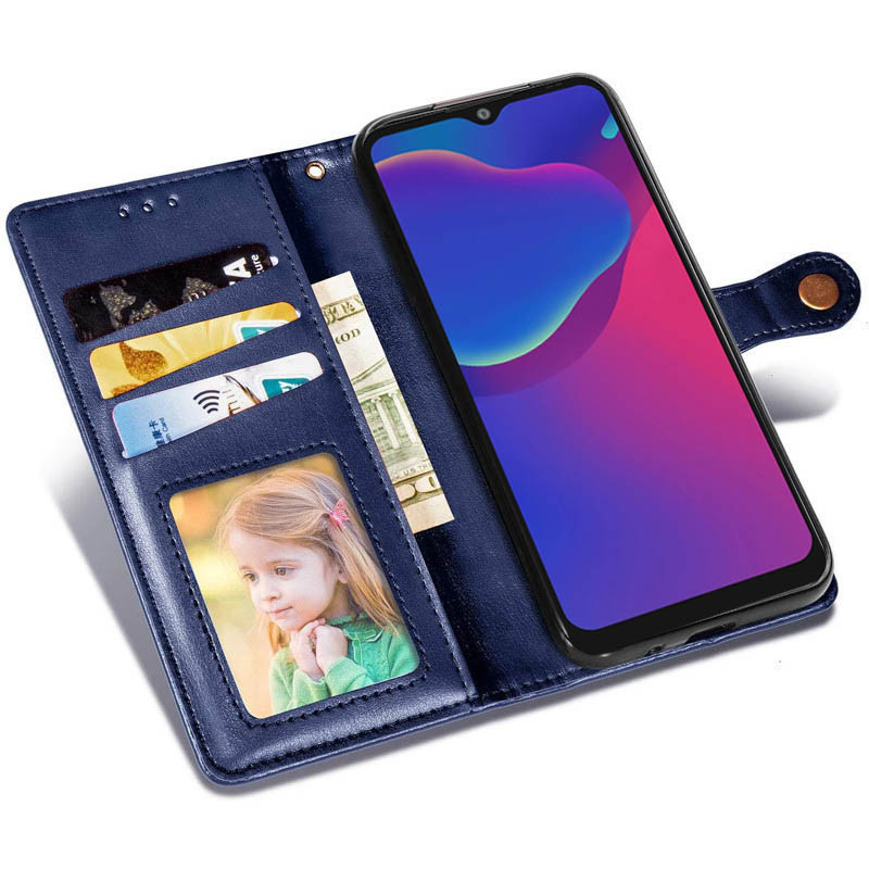 Фото Шкіряний чохол книжка GETMAN Gallant (PU) для ZTE Blade V2020 Smart (Синій) в маназині vchehle.ua