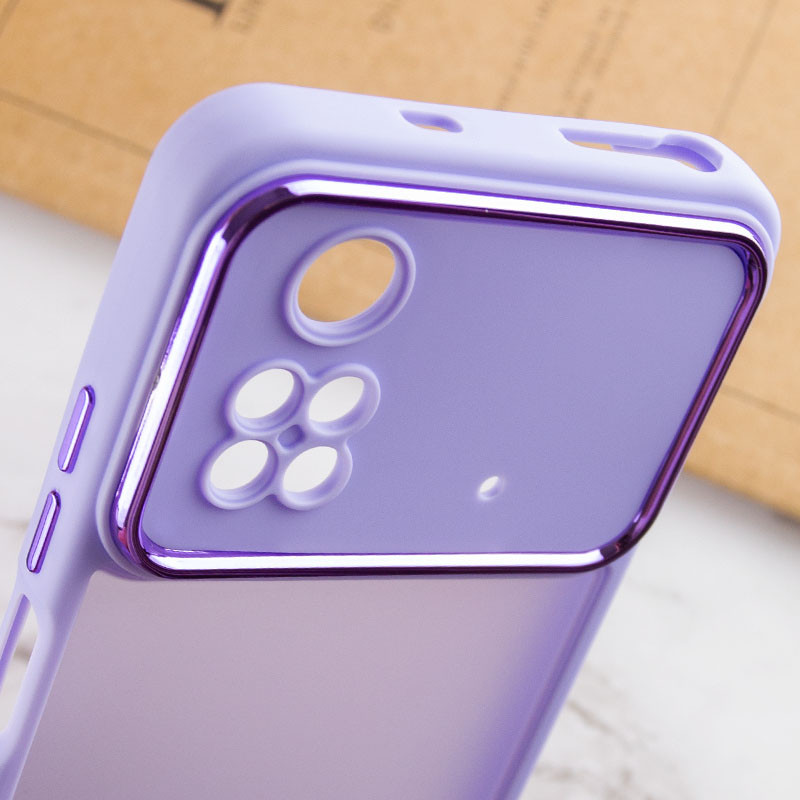 Купить TPU+PC чехол Accent для Xiaomi Poco M4 Pro 4G (White / Purple) на vchehle.ua