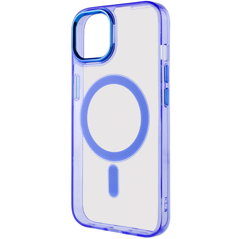 Фото Чохол TPU Iris with Magnetic safe на Apple iPhone 13 (6.1") (Синій) в маназині vchehle.ua