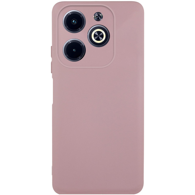 Чехол TPU GETMAN Liquid Silk Full Camera для Infinix Hot 40i (Розовый / Pink Sand)