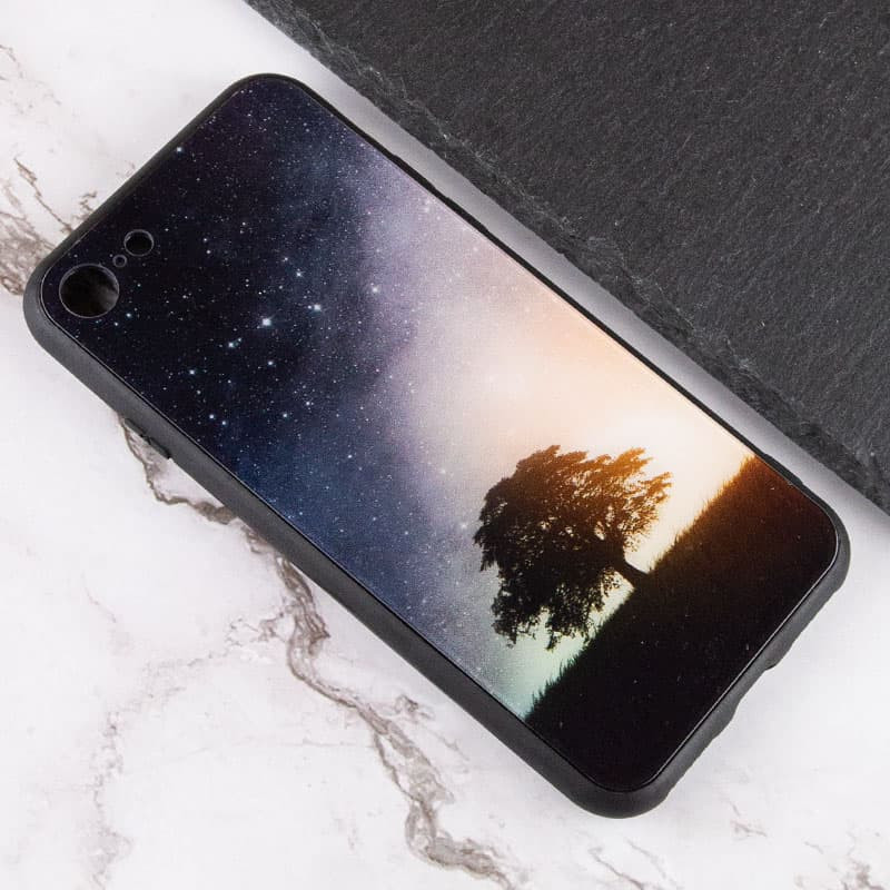 Фото TPU+Glass чехол Diversity для Apple iPhone 7 / 8 / SE (2020) (4.7") (Tree) в магазине vchehle.ua