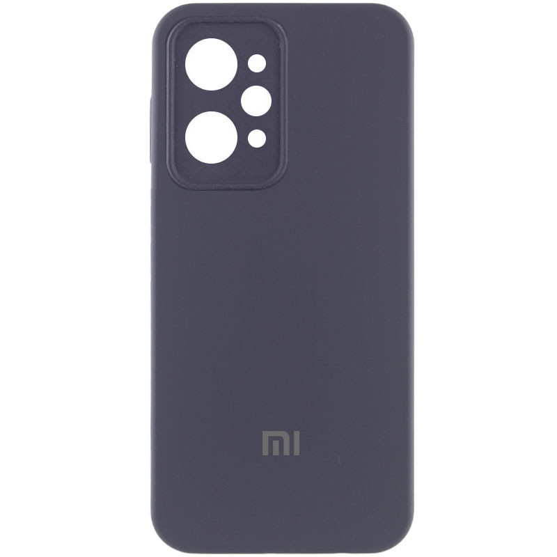 Чохол Silicone Cover Lakshmi Full Camera (AAA) with Logo на Xiaomi Redmi 12 (Сірий / Dark Gray)