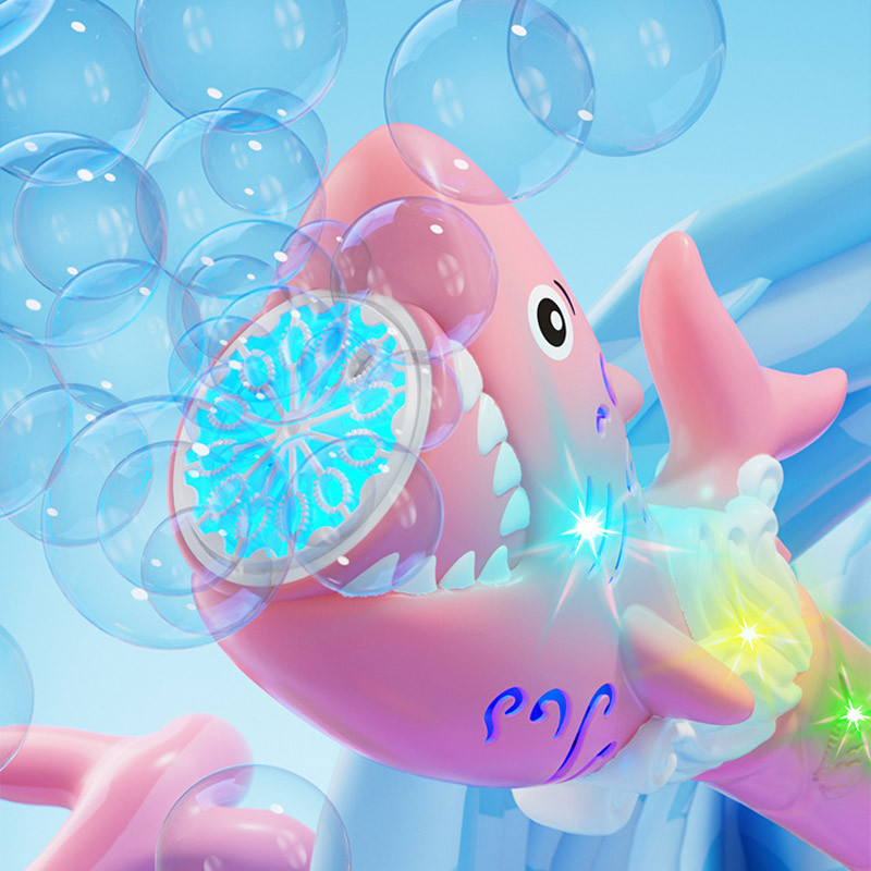 Фото Пистолет с мыльными пузырями H038 Shark + bottle 50ml (Pink) в магазине vchehle.ua