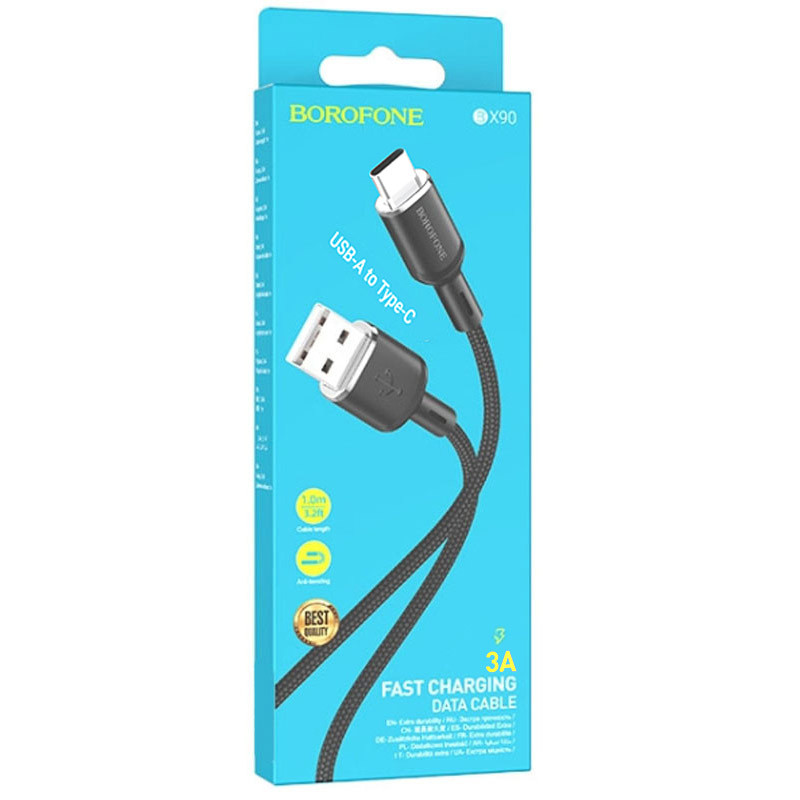 Дата кабель Borofone BX90 Cyber USB to Type-C (1m) (Black) в магазине vchehle.ua