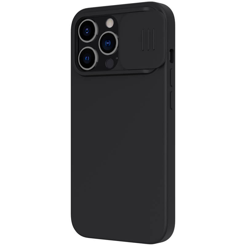 Купить Силиконовая накладка Nillkin Camshield Silky Magnetic для Apple iPhone 14 Pro (6.1") (Черный) на vchehle.ua