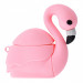 Фото Силиконовый футляр Pink Flamingo для наушников AirPods 1/2 (Flamingo) на vchehle.ua