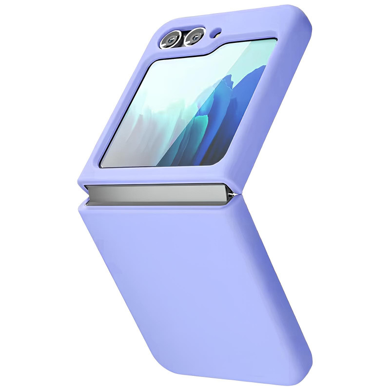 Фото Чохол Foldables Silicone Cover Lakshmi (AAA) на Samsung Galaxy Z Flip5 (Бузковий / Dasheen) на vchehle.ua