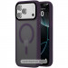 TPU+PC чохол Metal Buttons with Magnetic Safe Colorful на Apple iPhone 17 (6.3") (Темно-фіолетовий / Dark Purple)