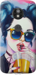Чехол Арт-девушка в очках для Motorola Moto E5 Play