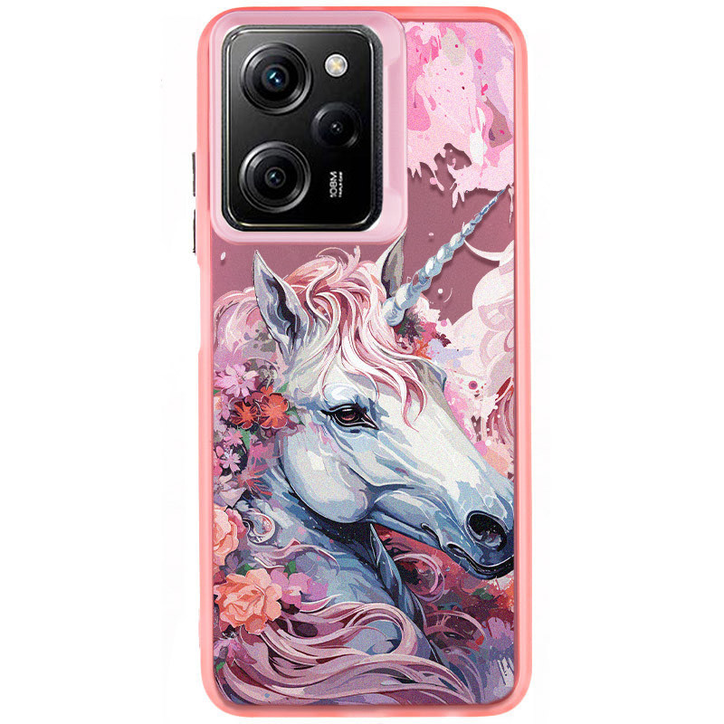 TPU+PC чехол TakiTaki Magic glow для Xiaomi Poco X5 Pro 5G / Redmi Note 12 Pro 5G (Unicorn / Pink)