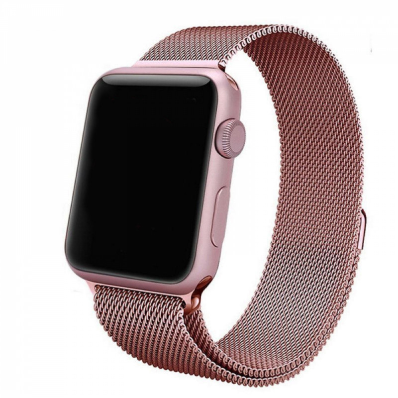 Фото Ремінець Milanese Loop Design для Apple Watch 38/40/41/42mm(ser.10) (Rose Gold) на vchehle.ua