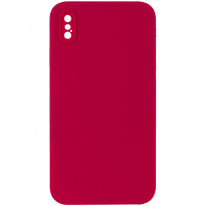 Чехол Silicone Case Square Full Camera Protective (AA) NOLOGO для iPhone XS (5.8")