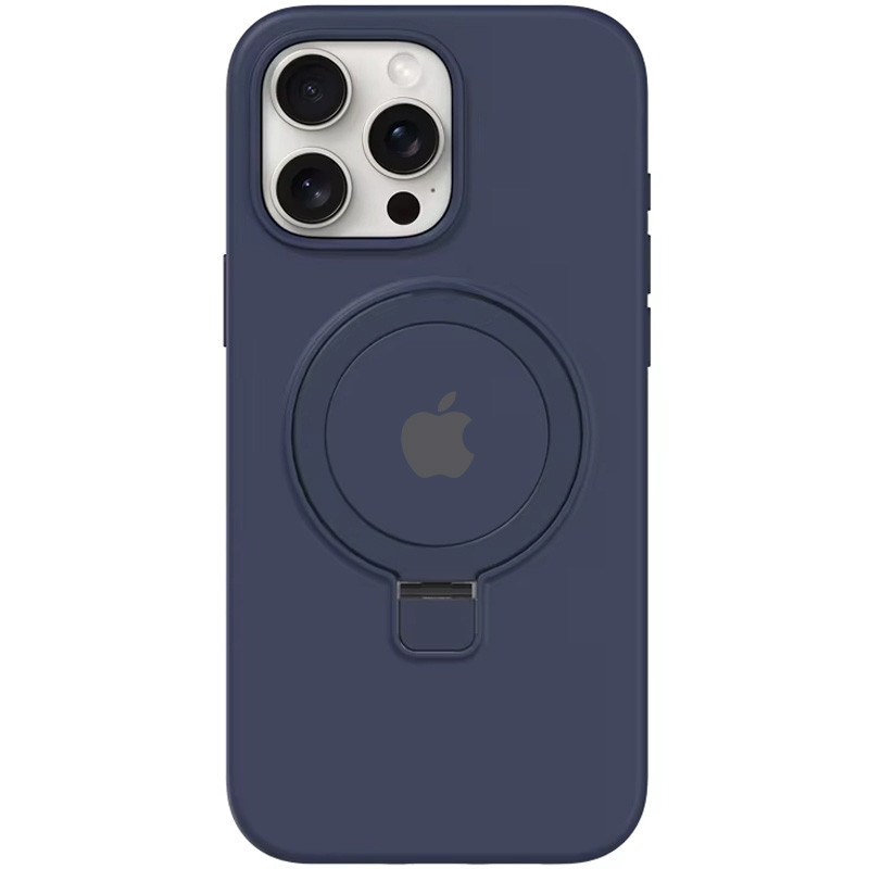Чехол Silicone Case Full Protective with Ring для Apple iPhone 13 Pro Max (6.7") (Dark Blue)