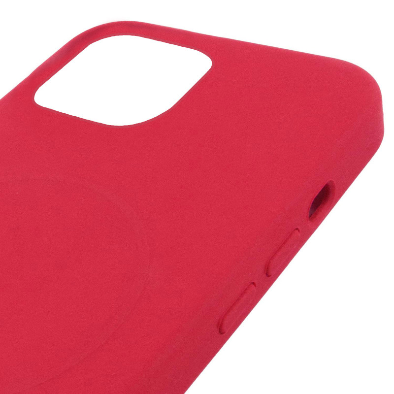 Чехол Silicone Case Full Protective (AA) NO LOGO with Magnetic Safe для Apple iPhone 11 (6.1") (Красный / Deep Red) в магазине vchehle.ua