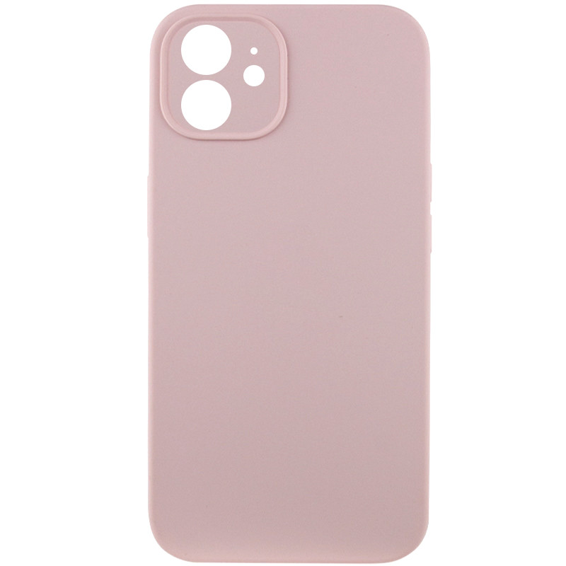 Чехол Silicone Case Full Camera Protective (AA) NO LOGO для Apple iPhone 12 (6.1") (Розовый / Chalk Pink)