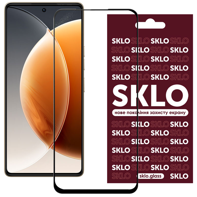 Захисне скло SKLO 3D на TECNO Camon 30 (CL6) (Чорний)