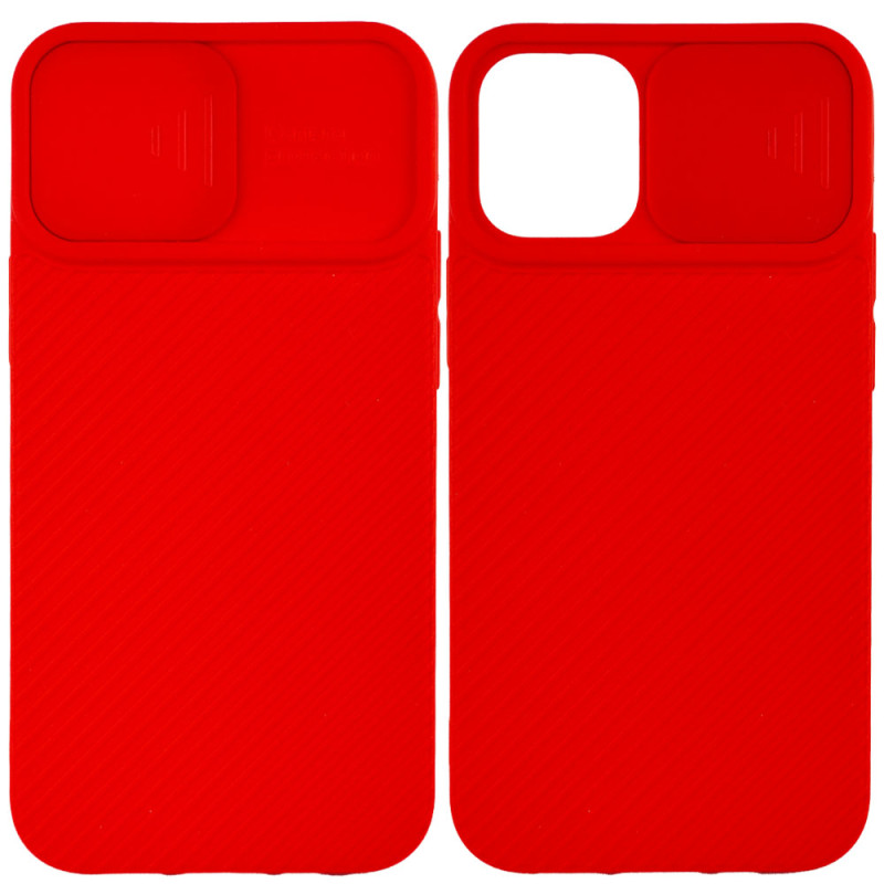 Чохол Camshield Square TPU зі шторкою для камери на Apple iPhone 11 Pro Max (6.5") (Червоний)