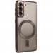 TPU чехол Delight case with Magnetic Safe с защитными линзами на камеру для Samsung Galaxy S21 FE (Черный / Black)
