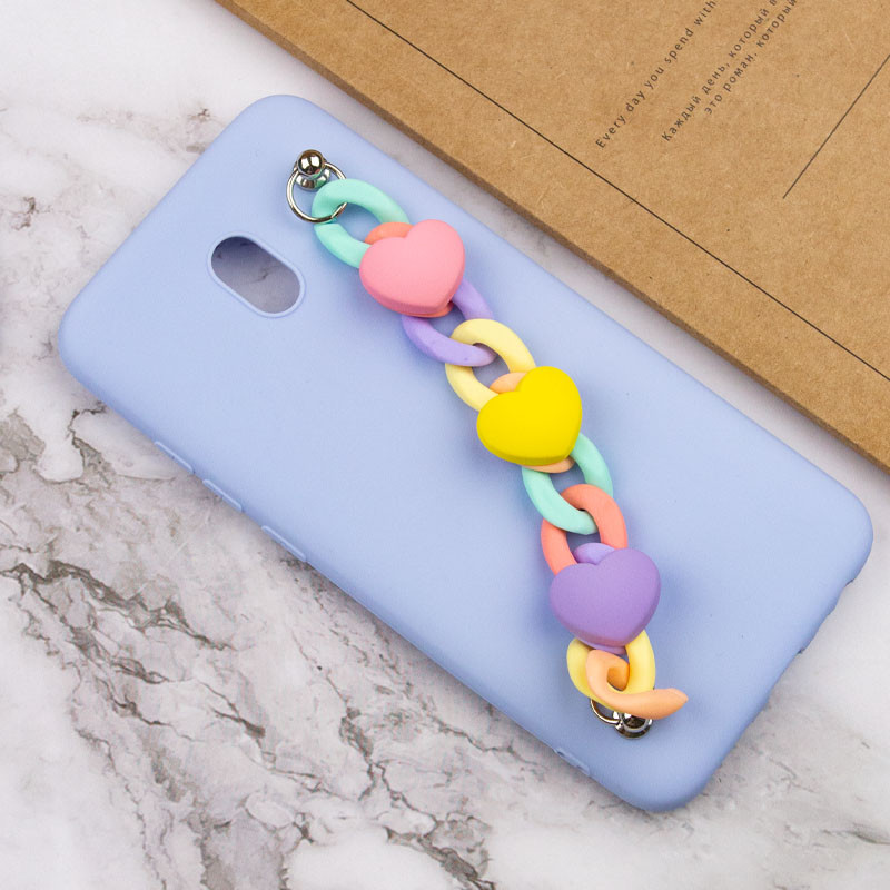 Чехол Chained Heart c подвесной цепочкой для Xiaomi Redmi 8a (Lilac Blue) в магазине vchehle.ua