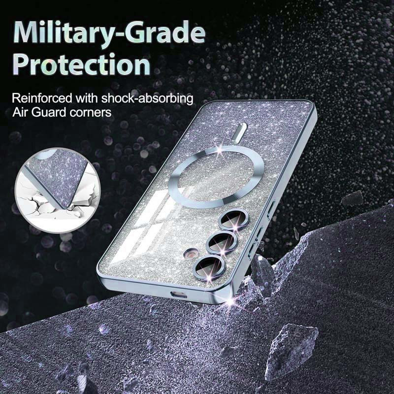 Фото TPU чохол Delight case with Magnetic Safe з захисними лінзами на камеру на Samsung Galaxy S23 FE (Сірий / Lavender Gray) в маназині vchehle.ua