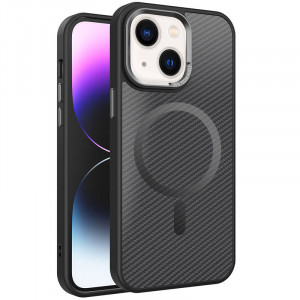 Чохол TPU+PC Carbon Mirage with Magnetic safe на Apple iPhone 15 (6.1")
