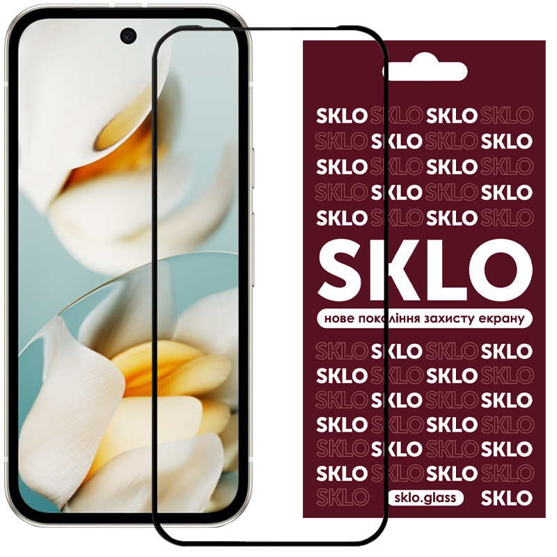Защитное стекло SKLO 3D для Google Pixel 9a (Черный)
