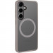 TPU+PC чехол Metal Buttons with Magnetic Safe Colorful для Samsung Galaxy S25 (Серый / Grey)