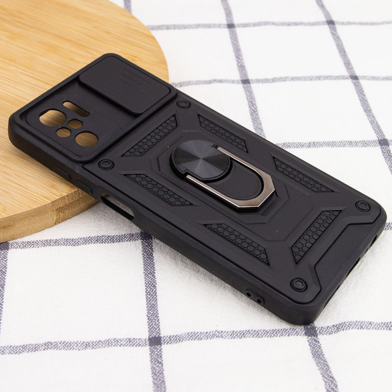 Ударопрочный чехол Camshield Serge Ring для Xiaomi Redmi Note 10 / Note 10s / Poco M5s (Черный) в магазине vchehle.ua
